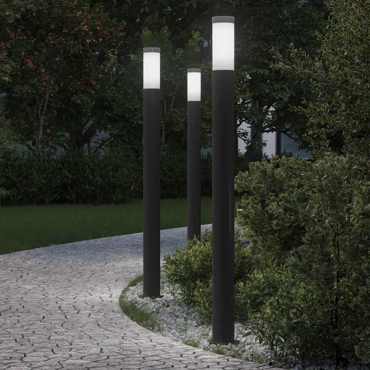 Vidaxx Pollerbeleuchtung 3 Stück 110 cm Edelstahl IP44