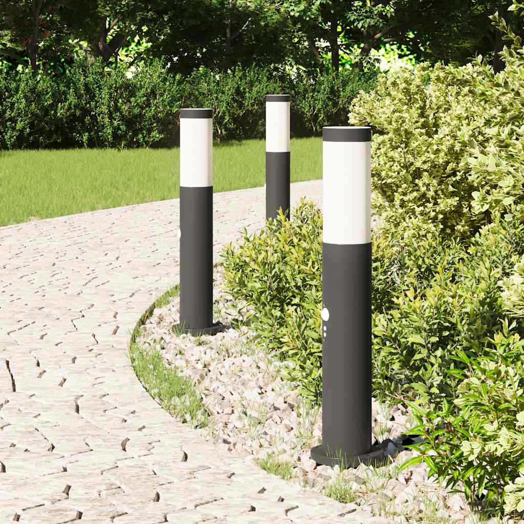 Vidaxx Pollerbeleuchtung mit Sensor 3 Stück 50 cm Edelstahl IP44