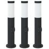 Vidaxx Pollerleuchte mit Fassung 3 Stück 50 cm Edelstahl IP44
