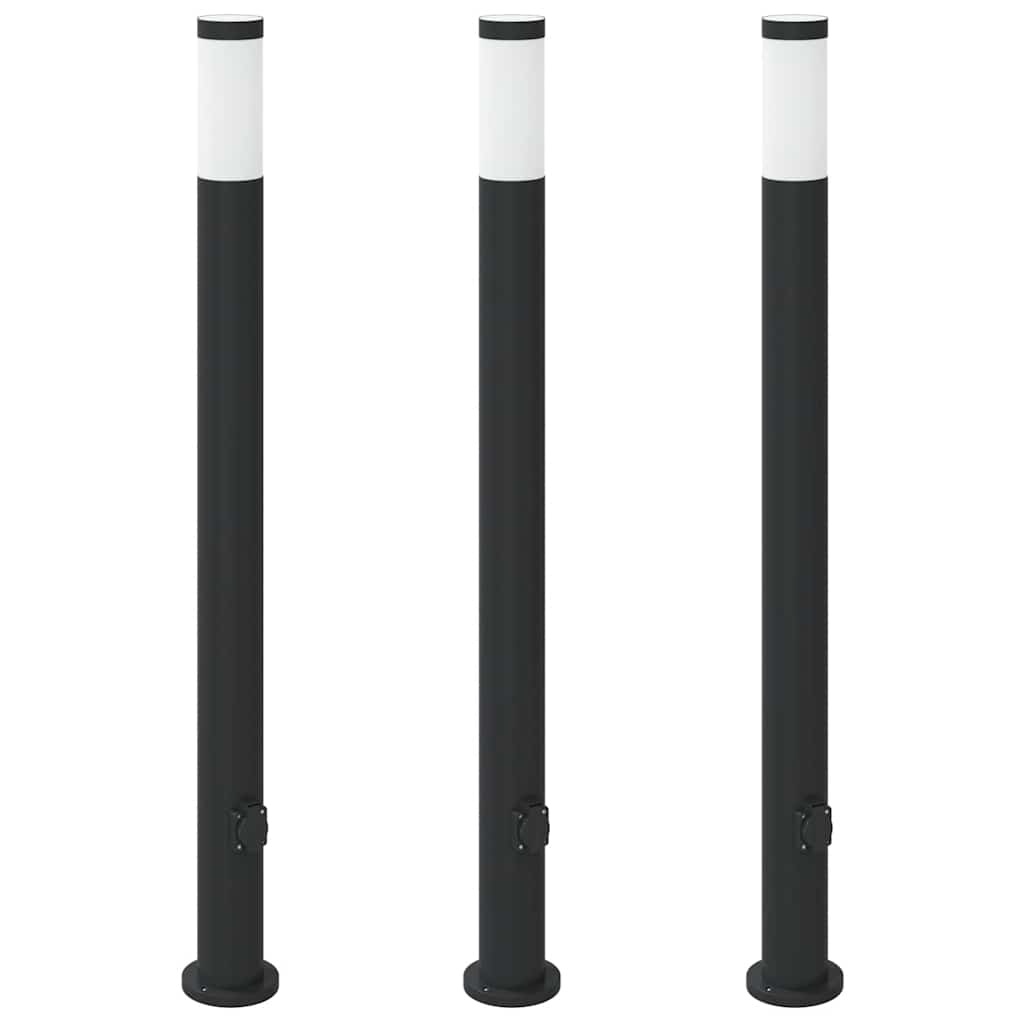 Vidaxx Pollerleuchte mit Fassung 3 Stück 110 cm Edelstahl IP44
