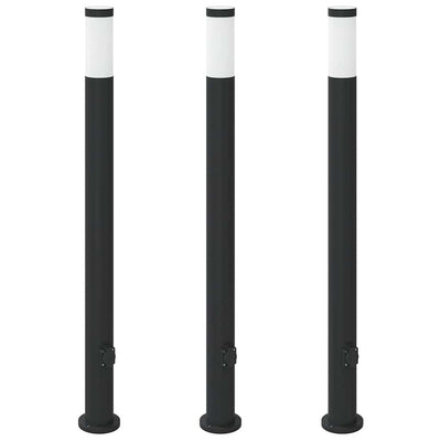 Vidaxx Pollerleuchte mit Fassung 3 Stück 110 cm Edelstahl IP44