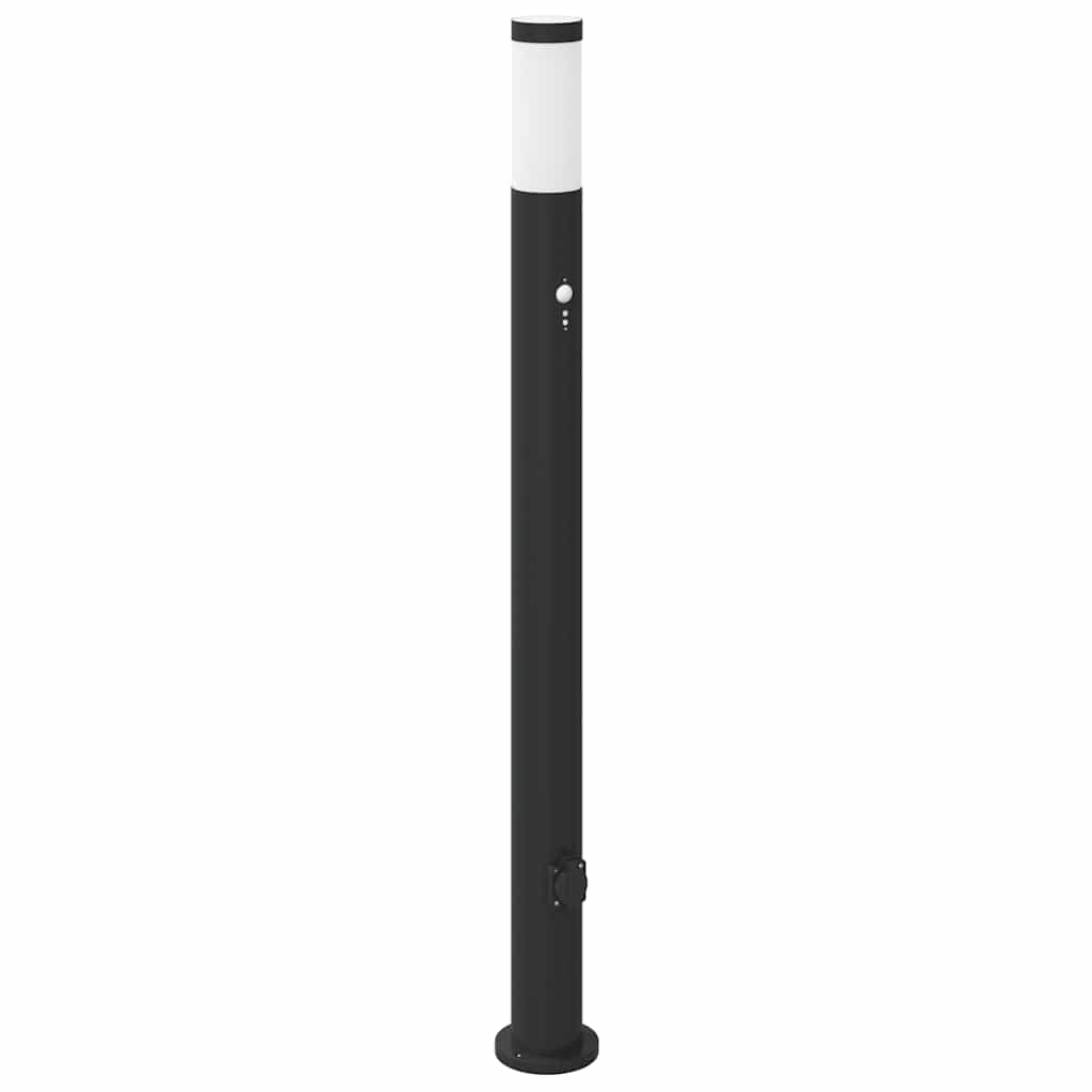 Vidaxx Pollerleuchte mit Sensor und Steckdose 110 cm Edelstahl IP44