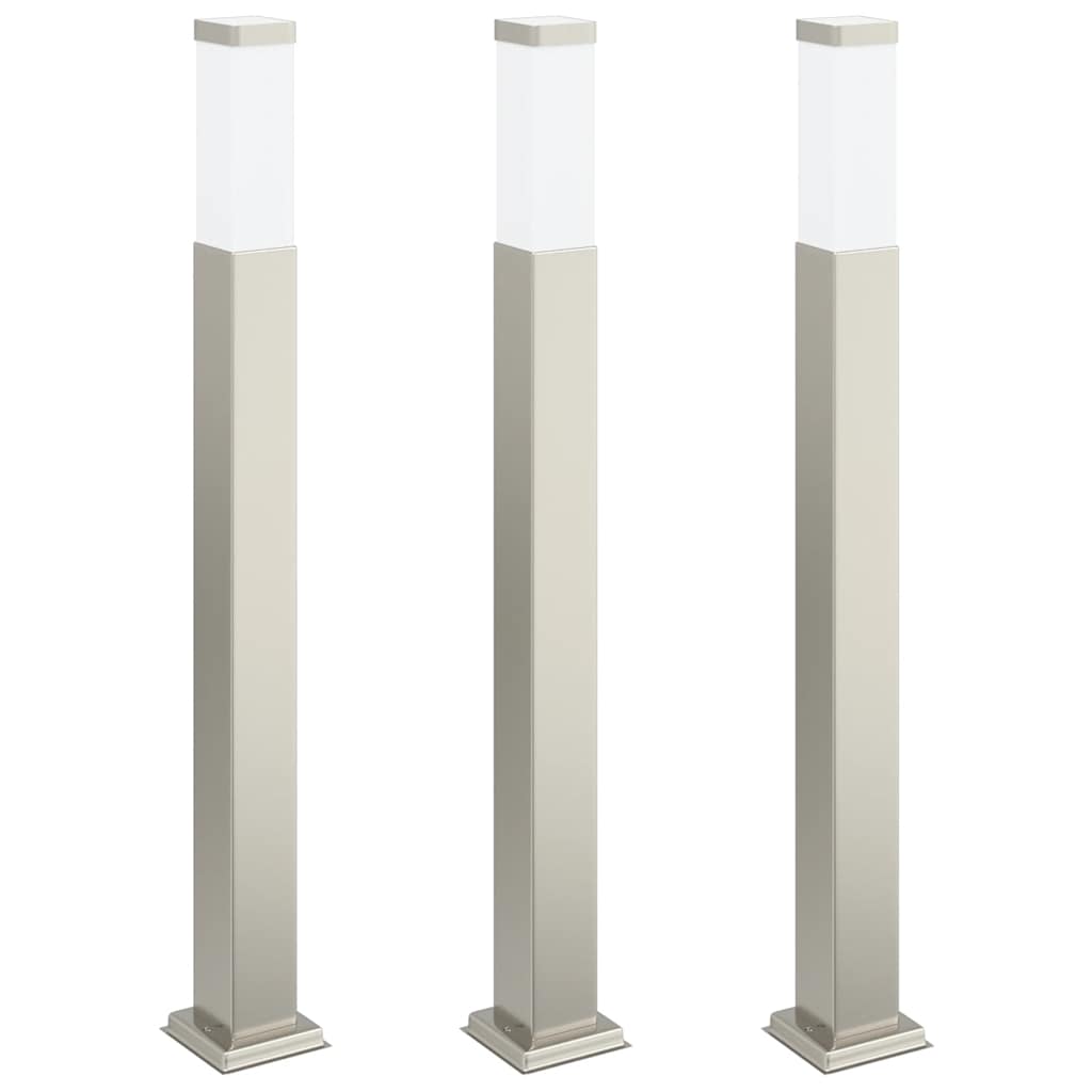 Vidaxx Pollerbeleuchtung 3 Stück 80 cm Edelstahl IP44