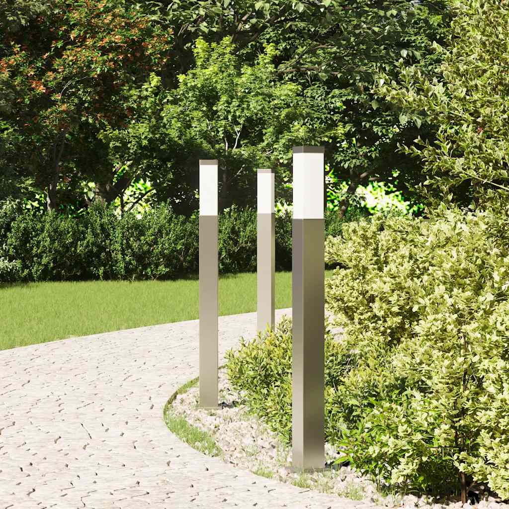 Vidaxx Pollerbeleuchtung 3 Stück 80 cm Edelstahl IP44