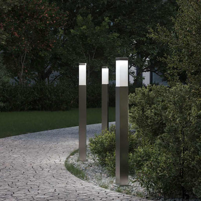 Vidaxx Pollerbeleuchtung 3 Stück 80 cm Edelstahl IP44