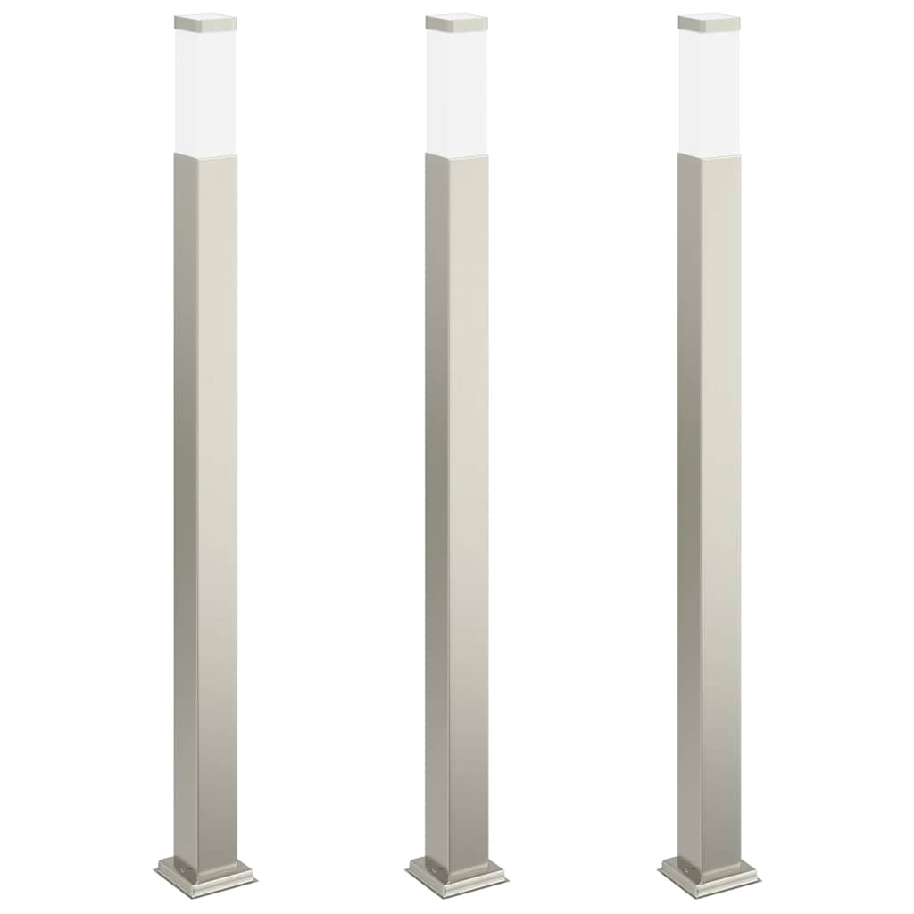 Vidaxx Pollerbeleuchtung 3 Stück 110 cm Edelstahl IP44