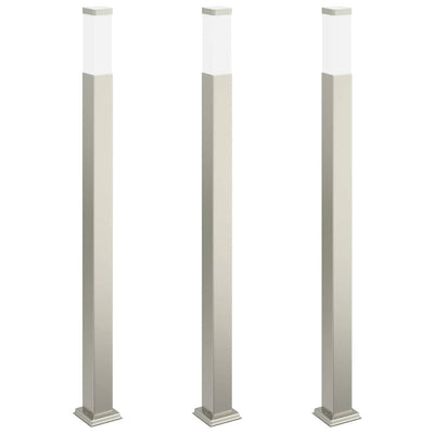 Vidaxx Pollerbeleuchtung 3 Stück 110 cm Edelstahl IP44
