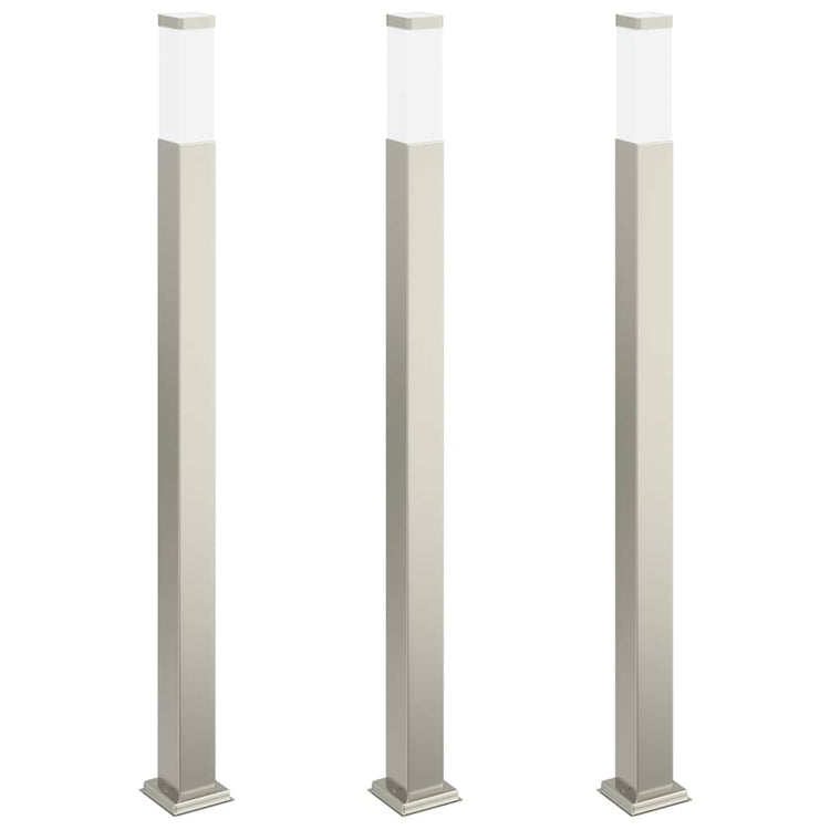 Vidaxx Pollerbeleuchtung 3 Stück 110 cm Edelstahl IP44