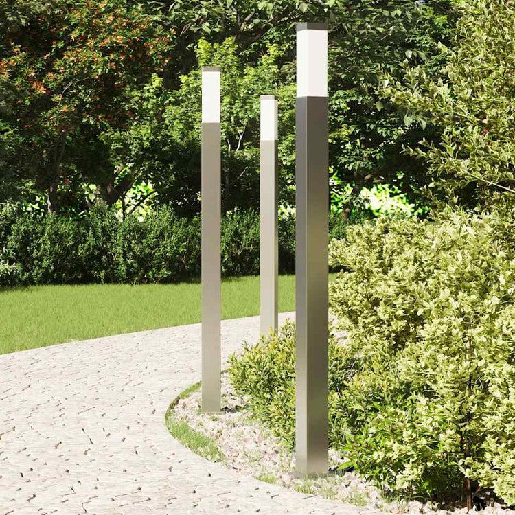 Vidaxx Pollerbeleuchtung 3 Stück 110 cm Edelstahl IP44