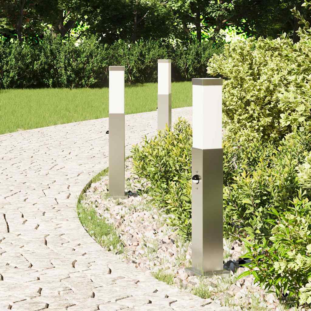 Vidaxx Pollerbeleuchtung mit Sensor 3 Stück 50 cm Edelstahl IP44