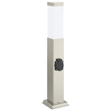 Vidaxl Pollerleuchte mit Fassung 50 cm Edelstahl IP44 - afbeelding 2