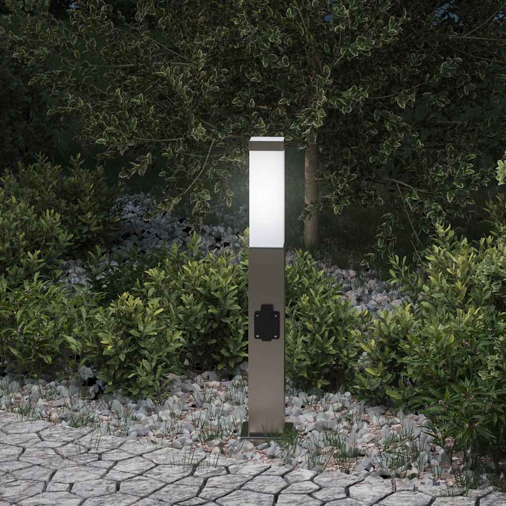 Vidaxl Pollerleuchte mit Fassung 50 cm Edelstahl IP44