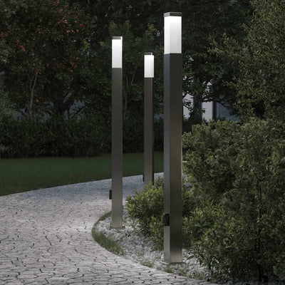 Vidaxx Pollerleuchte mit Fassung 3 Stück 110 cm Edelstahl IP44