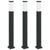 VidaXL Pollerbeleuchtung 3 Stück 80 cm Schwarz IP44