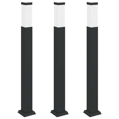 VidaXL Pollerbeleuchtung 3 Stück 80 cm Schwarz IP44