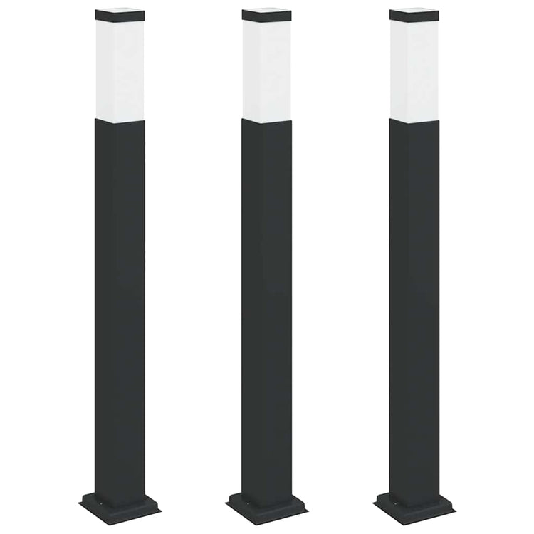 VidaXL Pollerbeleuchtung 3 Stück 80 cm Schwarz IP44