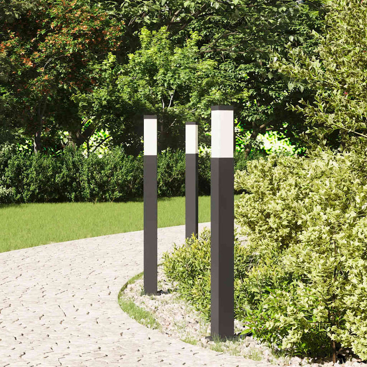 VidaXL Pollerbeleuchtung 3 Stück 80 cm Schwarz IP44