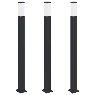 VidaXL Pollerbeleuchtung 3 Stück 110 cm Schwarz IP44