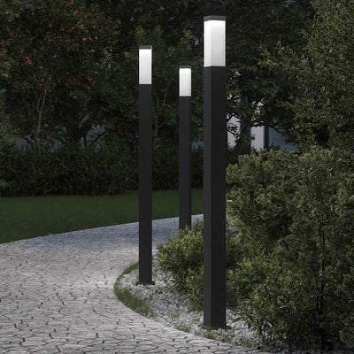 VidaXL Pollerbeleuchtung 3 Stück 110 cm Schwarz IP44