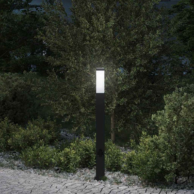 Vidaxx Pollerleuchte mit Fassung 80 cm schwarz IP44