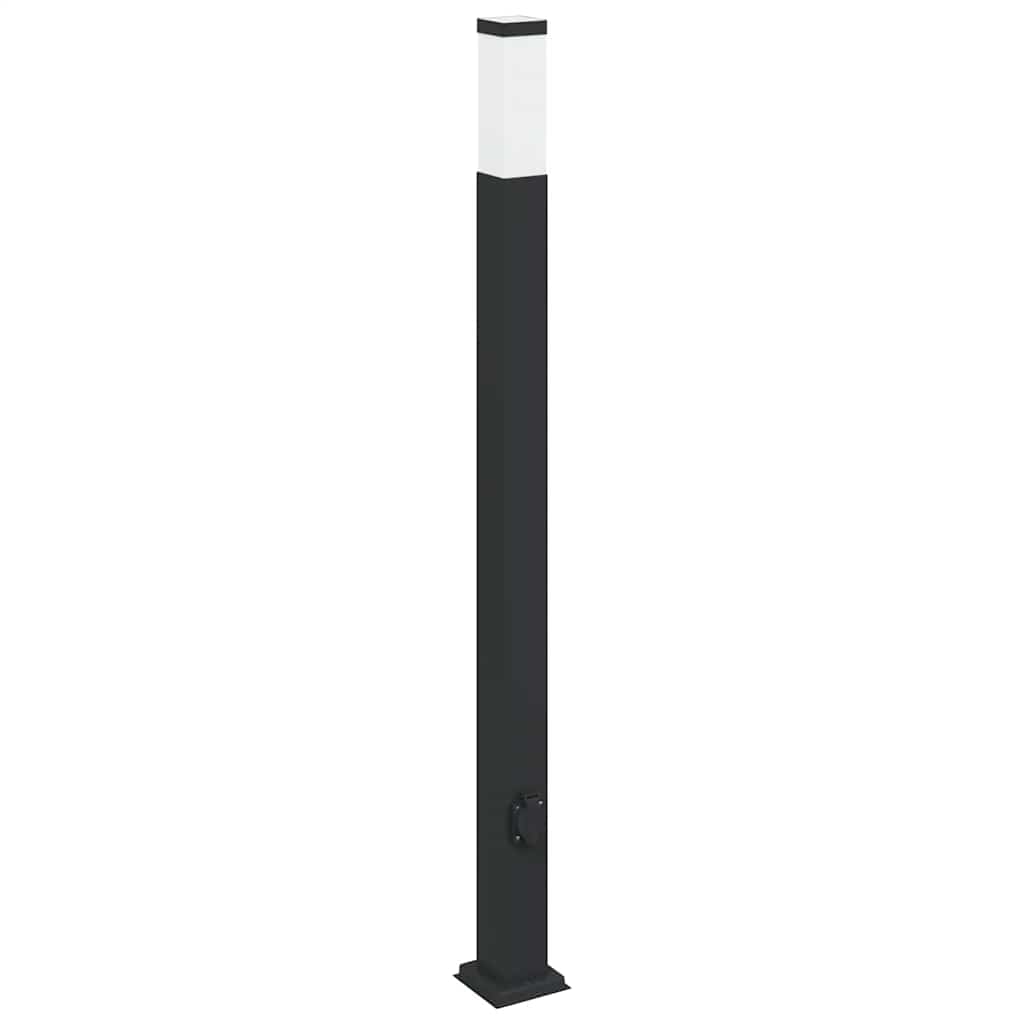 Vidaxx Pollerleuchte mit Fassung 110 cm schwarz IP44