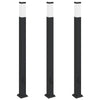 Vidaxx Pollerbeleuchtung mit Fassung 3 Stück 110 cm schwarz IP44