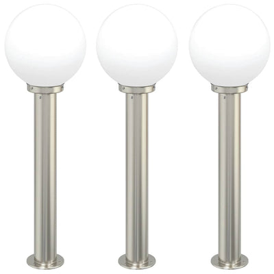 Vidaxx Pollerbeleuchtung 3 Stück 80 cm Edelstahl IP44