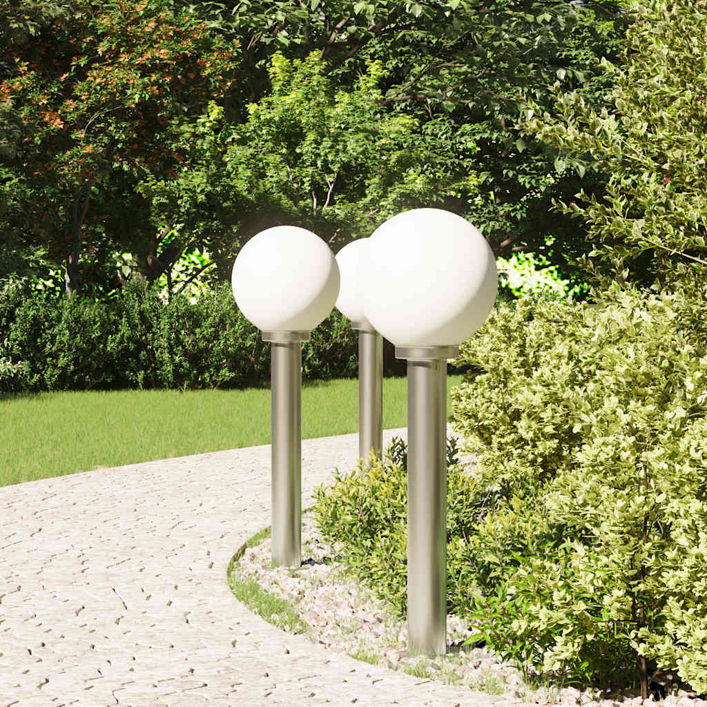 Vidaxx Pollerbeleuchtung 3 Stück 80 cm Edelstahl IP44
