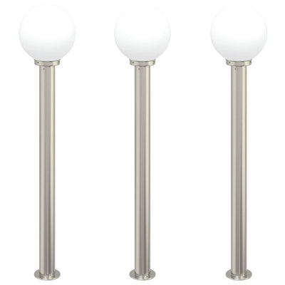 Vidaxx Pollerbeleuchtung 3 Stück 120 cm Edelstahl IP44