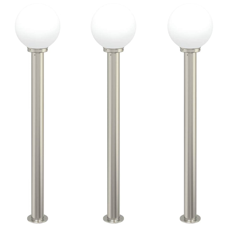 Vidaxx Pollerbeleuchtung 3 Stück 120 cm Edelstahl IP44