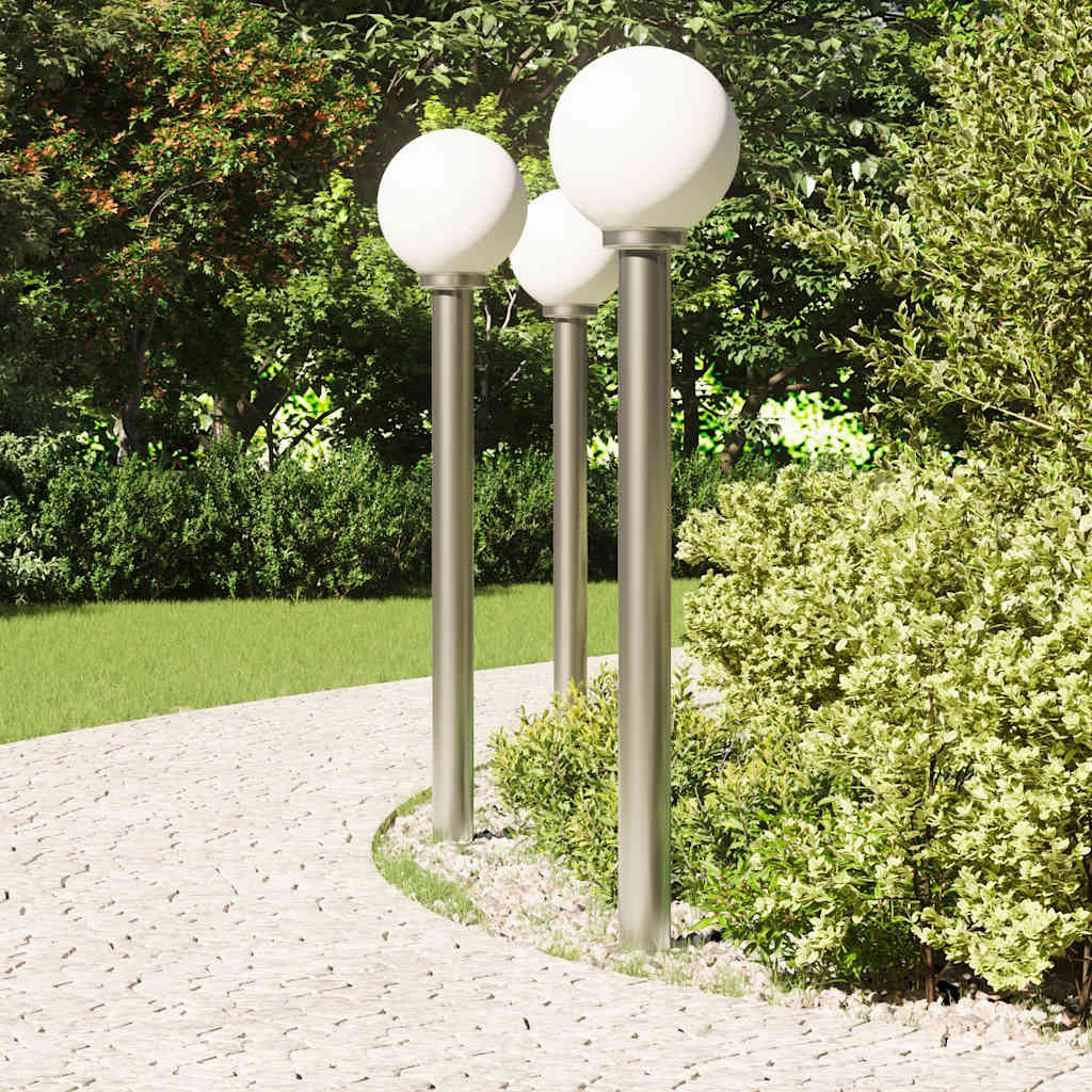 Vidaxx Pollerbeleuchtung 3 Stück 120 cm Edelstahl IP44