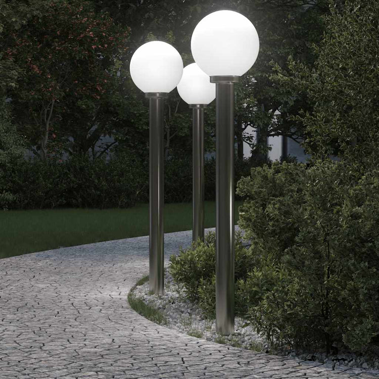 Vidaxx Pollerbeleuchtung 3 Stück 120 cm Edelstahl IP44
