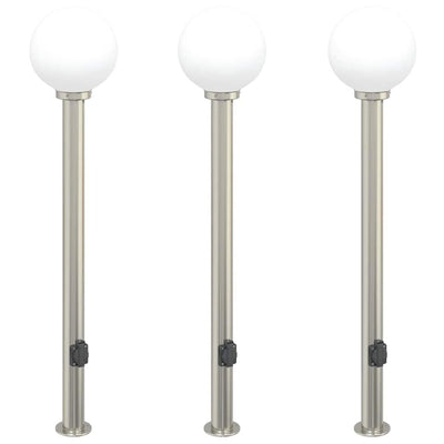Vidaxx Pollerleuchte mit Fassung 3 Stück 120 cm Edelstahl IP44