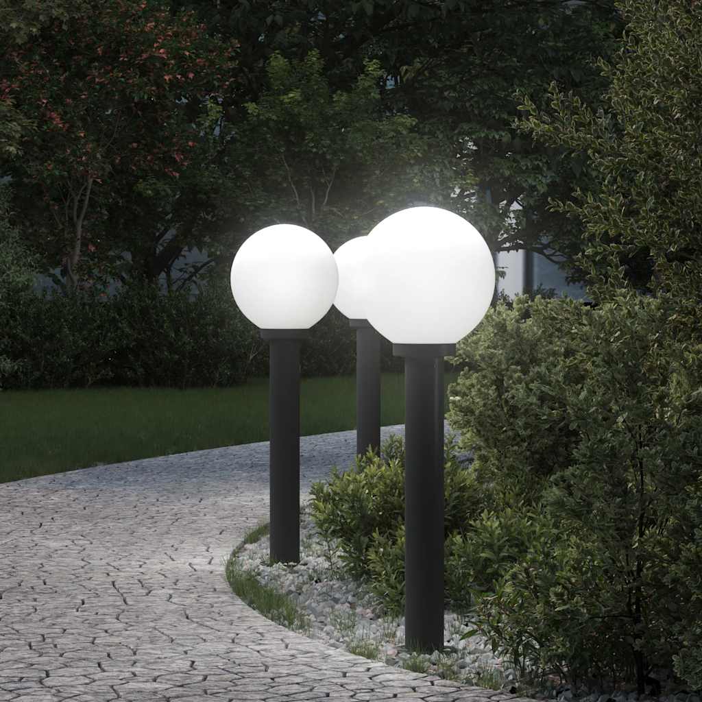 VidaXL Pollerbeleuchtung 3 Stück 80 cm Schwarz IP44