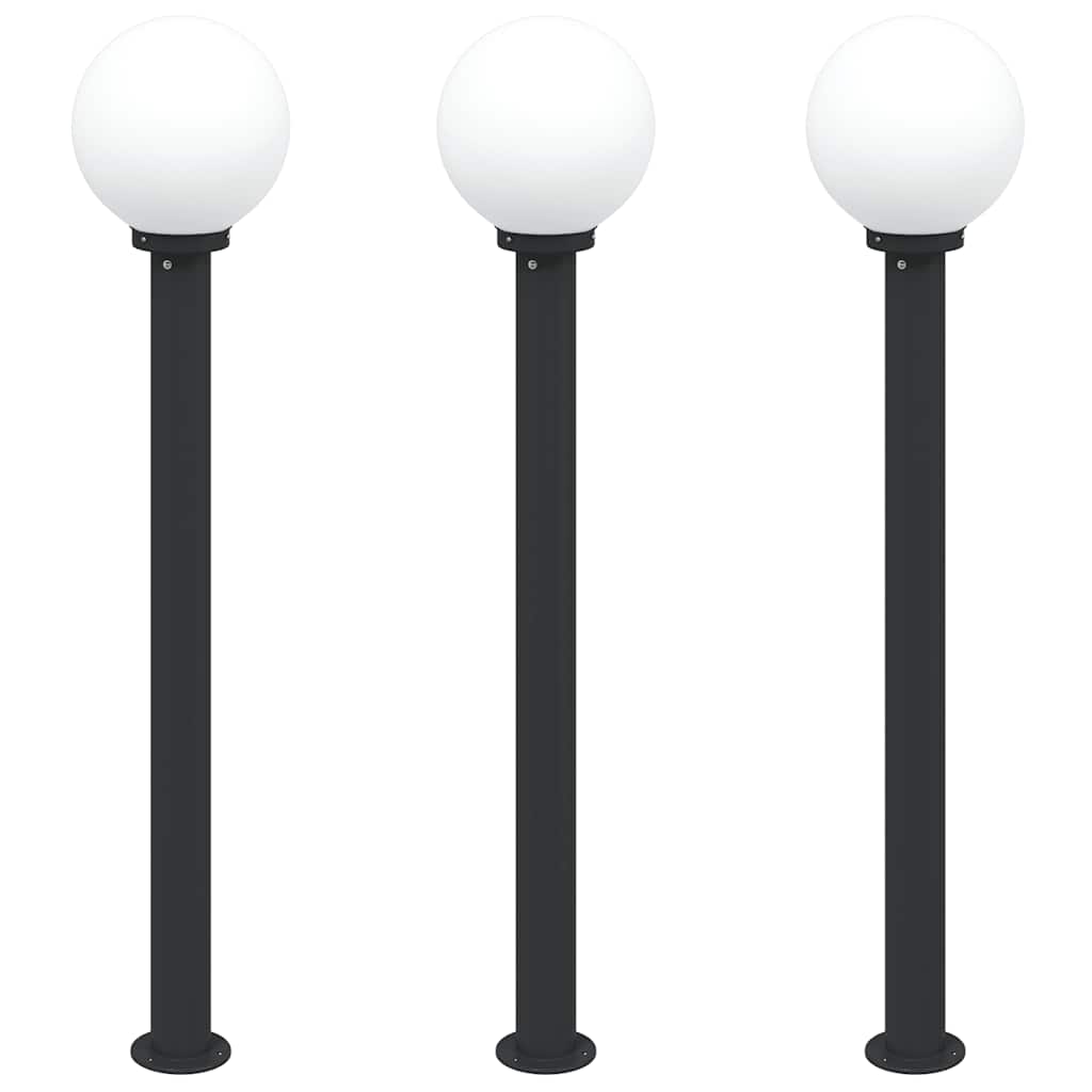 VidaXL Pollerbeleuchtung 3 Stück 120 cm Schwarz IP44