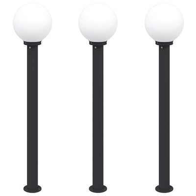 VidaXL Pollerbeleuchtung 3 Stück 120 cm Schwarz IP44