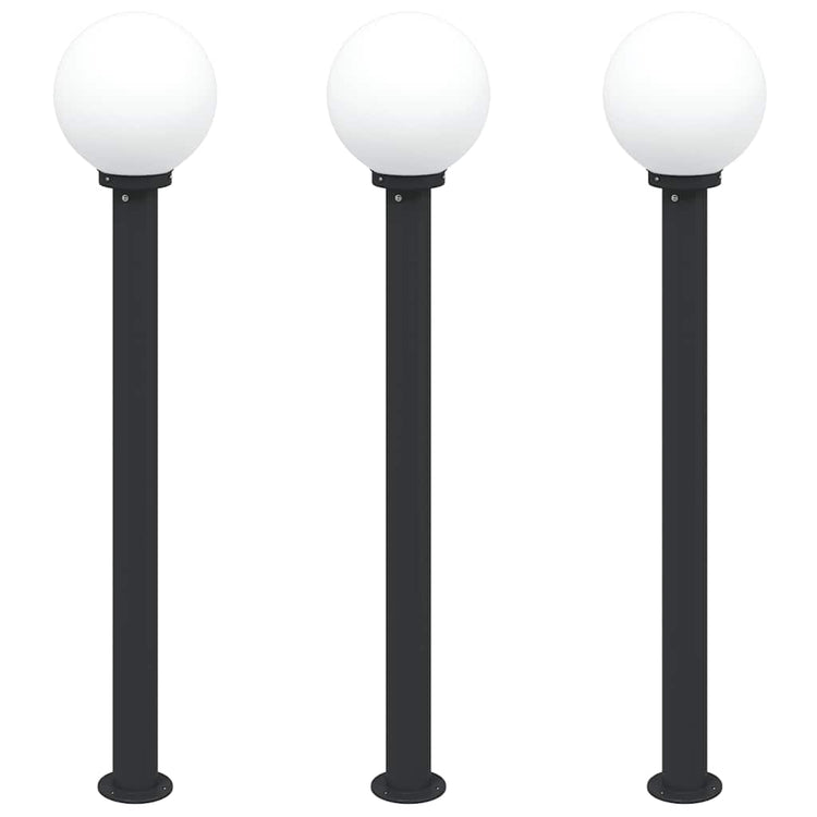 VidaXL Pollerbeleuchtung 3 Stück 120 cm Schwarz IP44