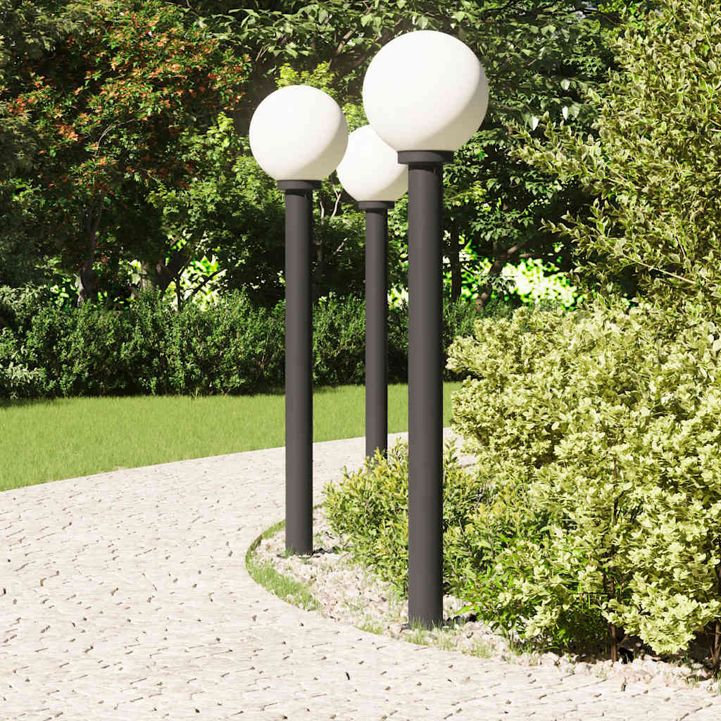 VidaXL Pollerbeleuchtung 3 Stück 120 cm Schwarz IP44