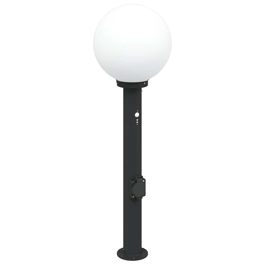 Vidaxx Pollerleuchte mit Sensor und Steckdose 80 cm schwarz IP44