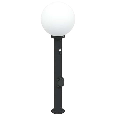 Vidaxx Pollerleuchte mit Sensor und Steckdose 80 cm schwarz IP44
