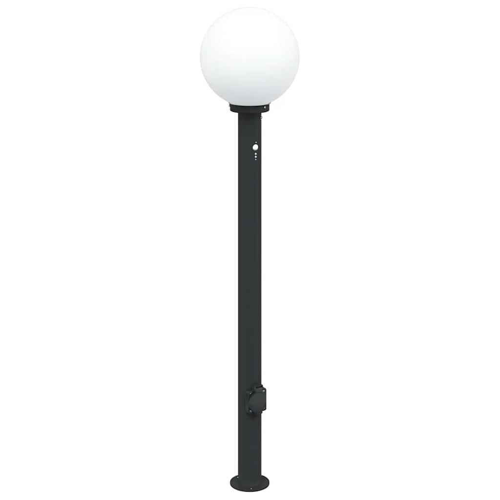 Vidaxx Pollerleuchte mit Sensor und Steckdose 120 cm schwarz IP44
