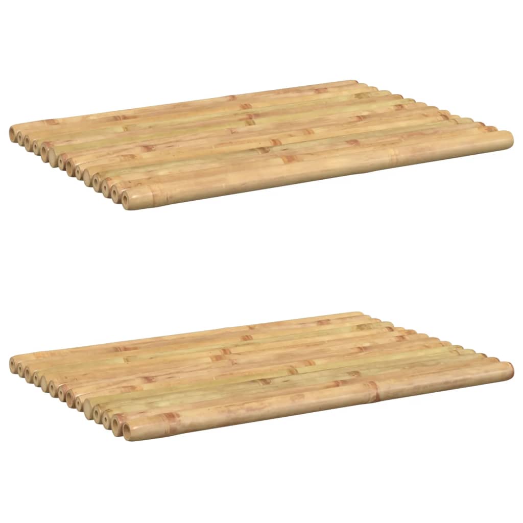 Vidaxl Badmatten 2 ST 50x35 cm Bambus