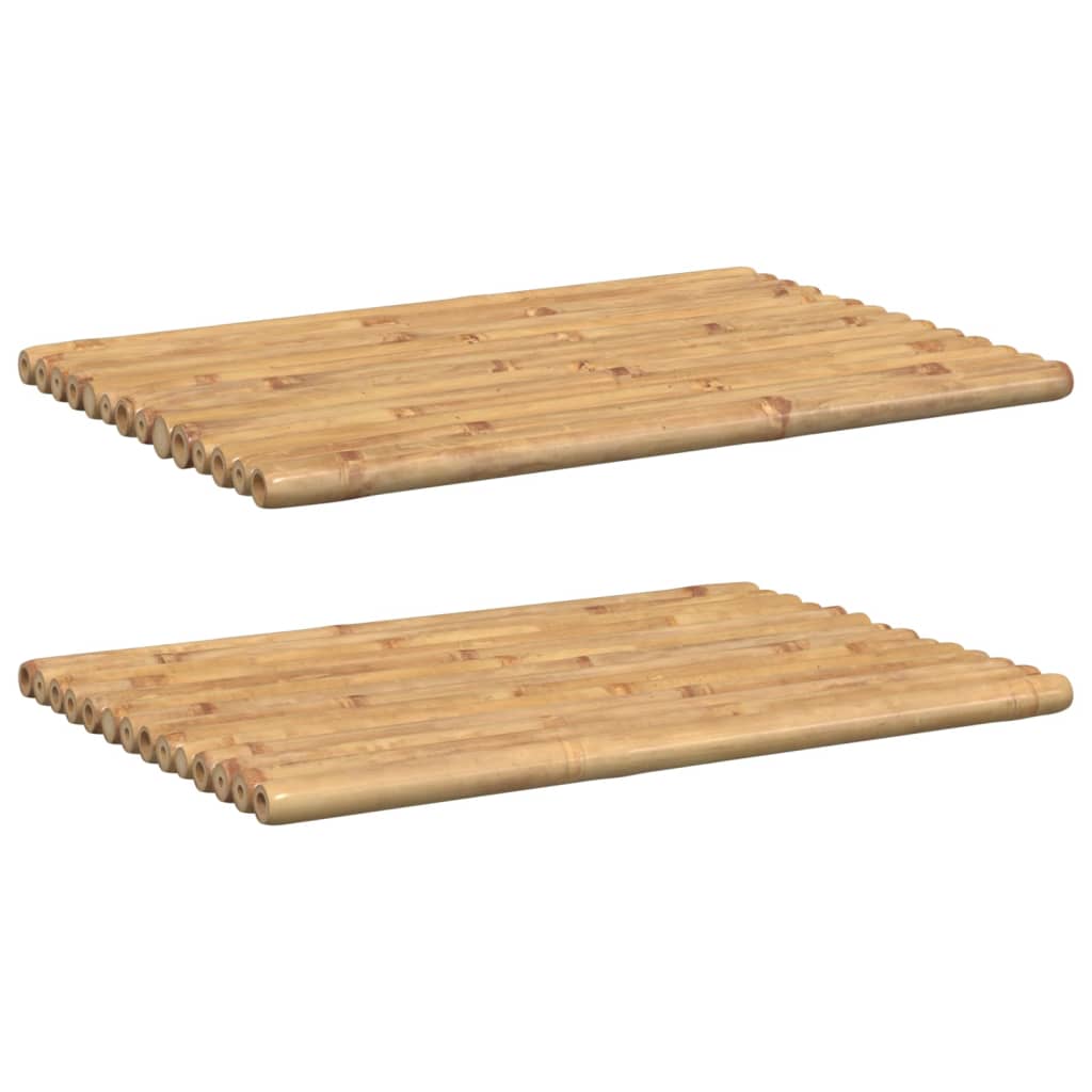 Vidaxl Badmatten 2 ST 70x50 cm Bambus