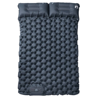 Vidaxl Campingmatratze mit Kissen selbstaufblasend 2-Personen grau
