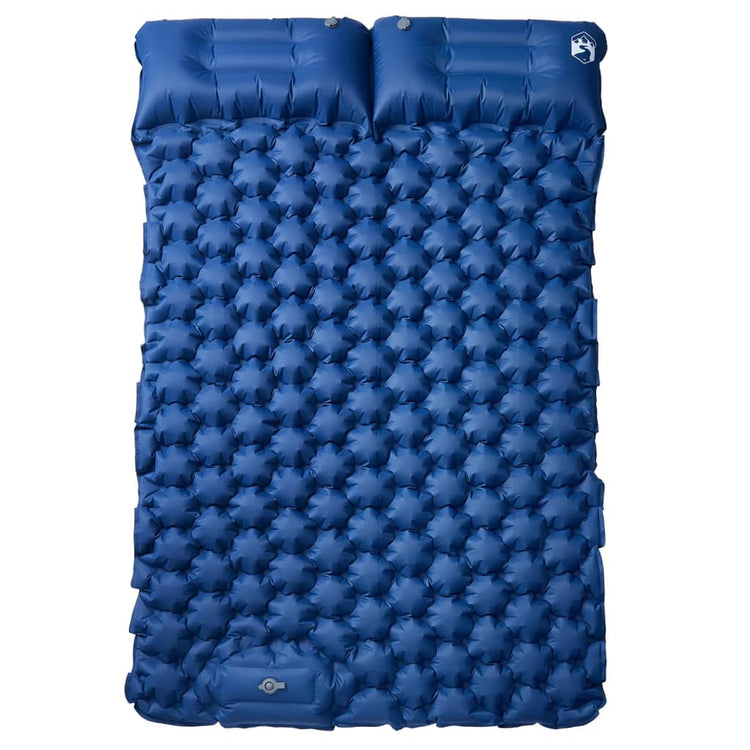 Vidaxl Campingmatratze mit Kissen selbstaufblasend 2-Personen Marineblau