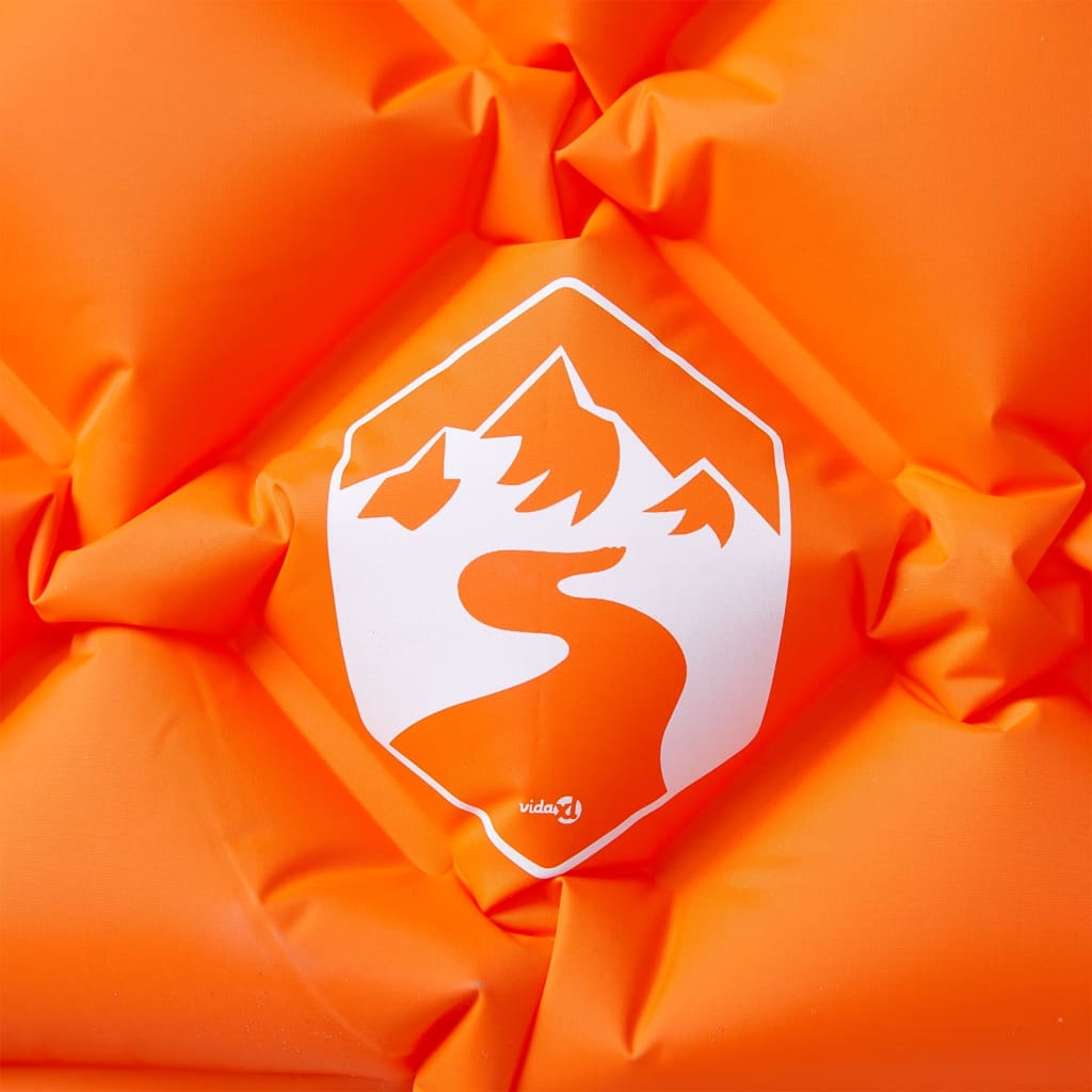 Vidaxl Campingmatratze mit einem aufblasbaren 1-Person-Orangenkissen