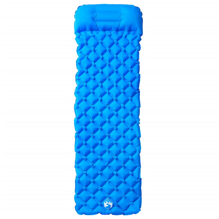 Vidaxl Camping Matratze mit einem aufblasbaren 1-Personen-blauen Kissen