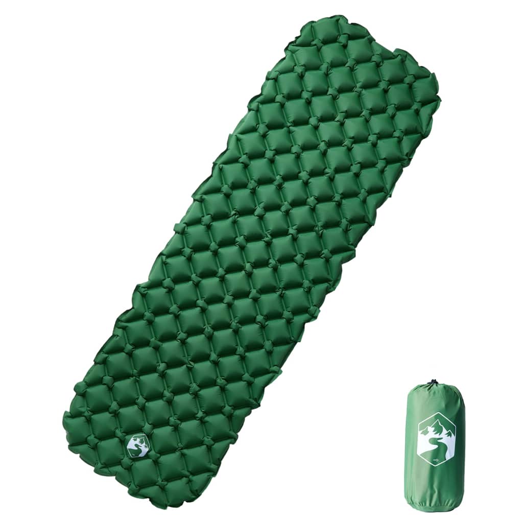 Vidaxl Campingmatratze aufblasbare 190x58x6 cm 1 -Person Green