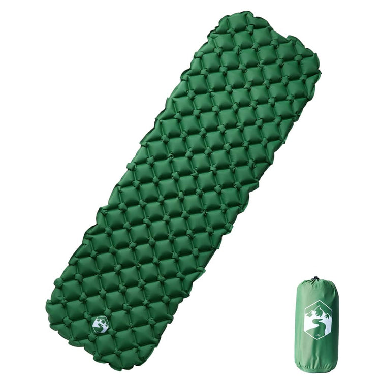 Vidaxl Campingmatratze aufblasbare 190x58x6 cm 1 -Person Green