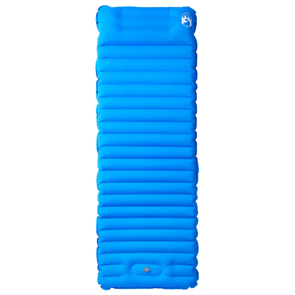 Vidaxl Camping Matratze mit Kissen selbstblockieren Single Blau
